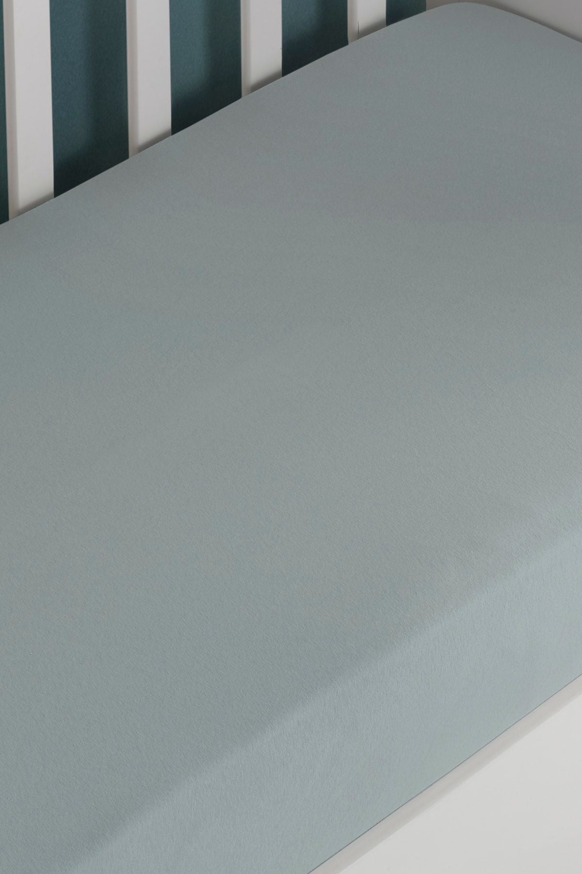 Bebek Çocuk Organik Pamuk Lastikli Penye Çarşaf 60x120 - 70x140 Uyumlu Mint