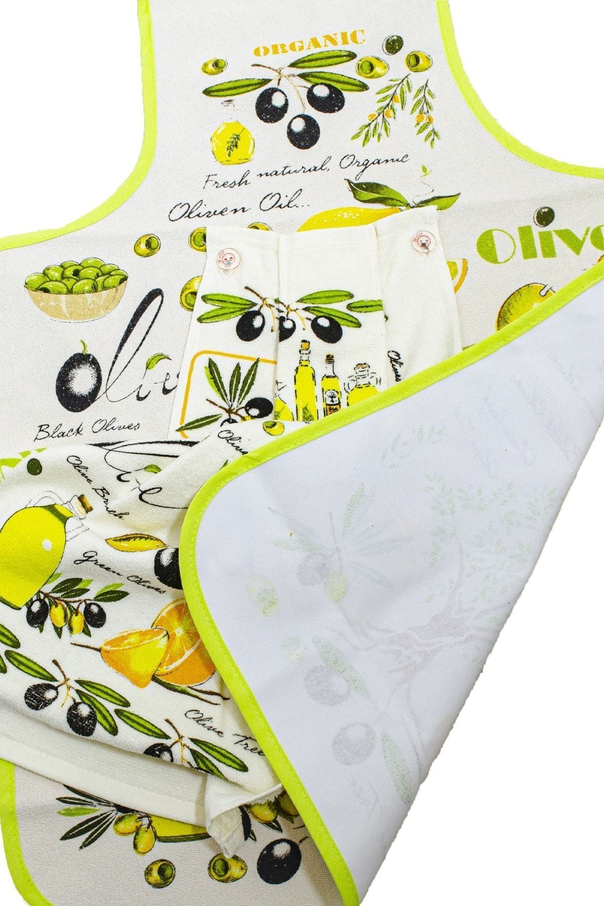 Mutfak Önlüğü Ve Mutfak Havlusu Seti Su Geçirmez