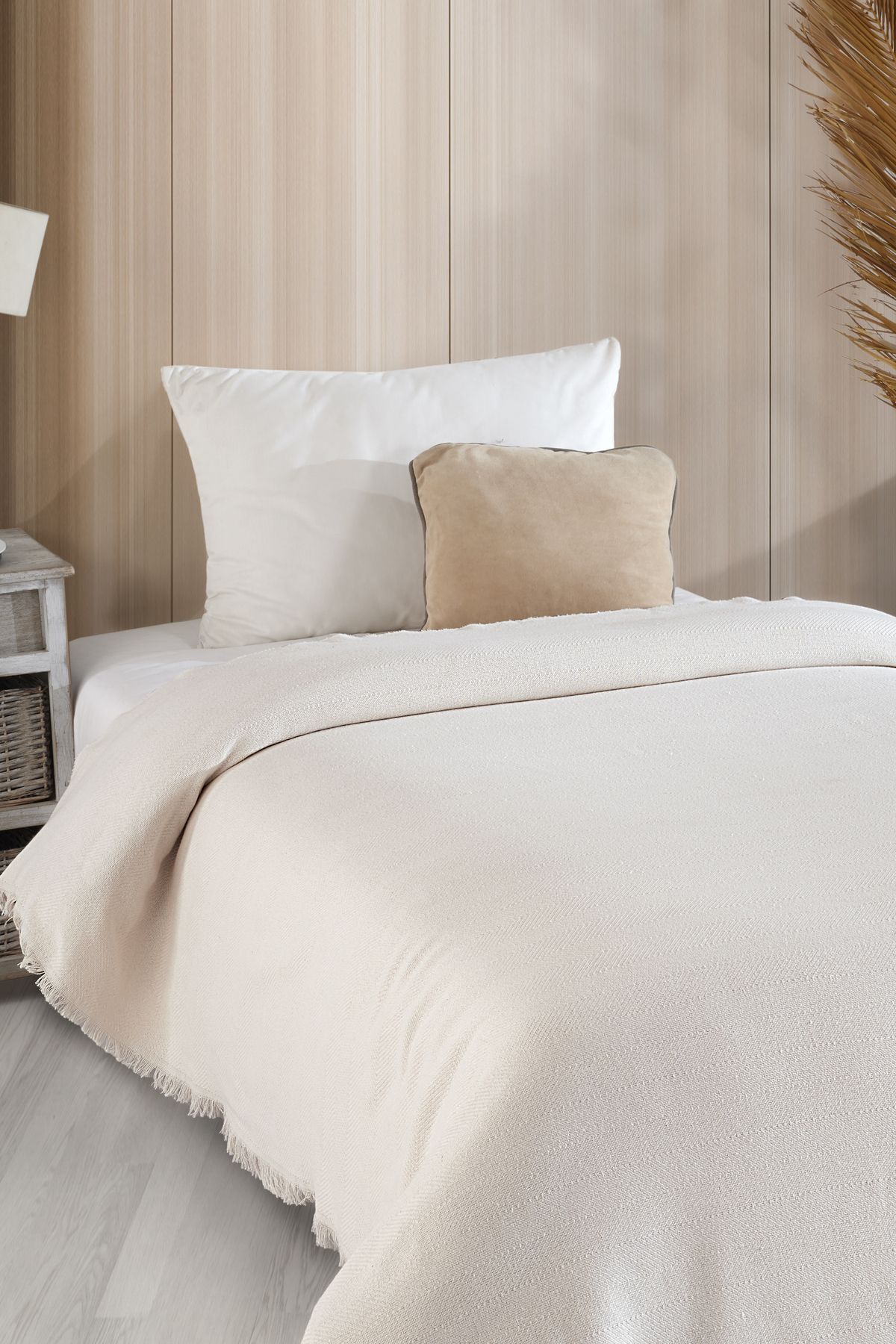 Natural Tek Kişilik Yatak Örtüsü 180x210 Cm Bordo