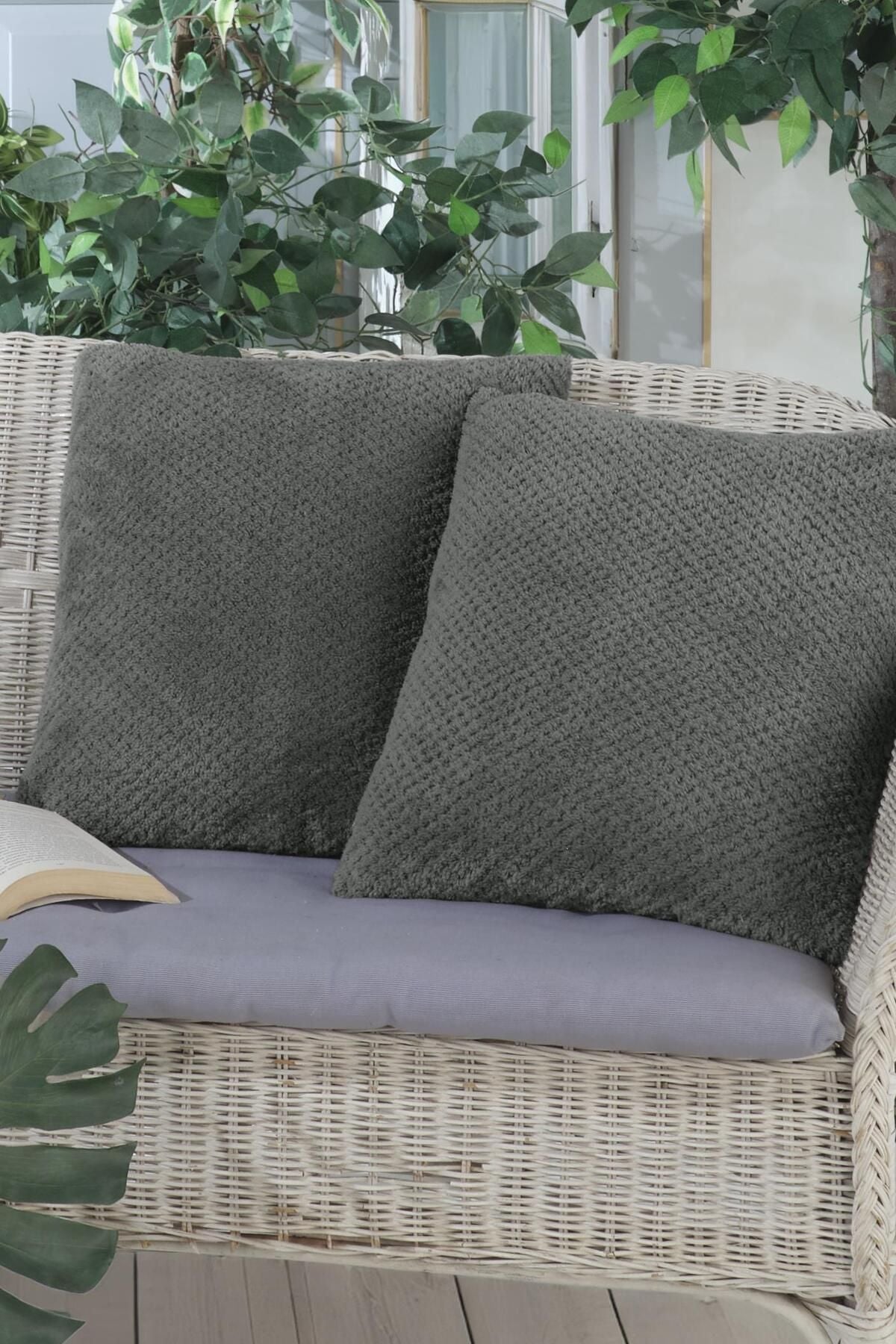 SOFTY / WELLSOFT / KIRLENT KILIFI / 45x45 / 2 Adet Ekru