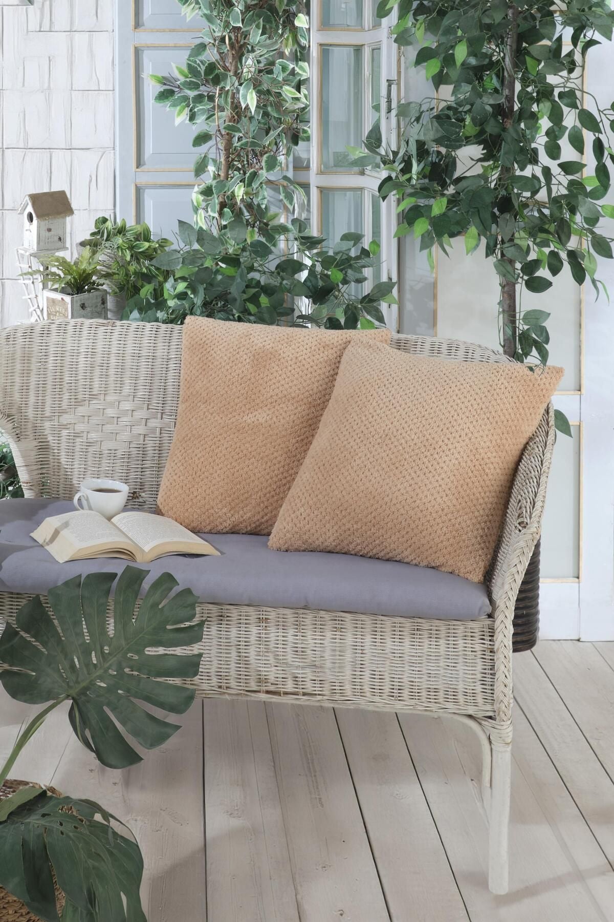 SOFTY / WELLSOFT / KIRLENT KILIFI / 45x45 / 2 Adet Ekru