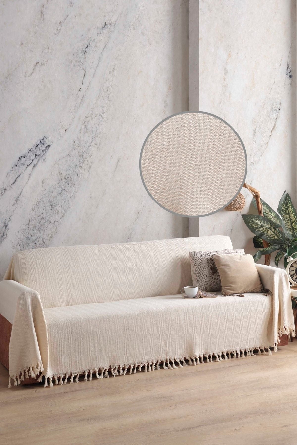 Naturel Koltuk Örtüsü Kolları Kaplayan Bordo 180x300