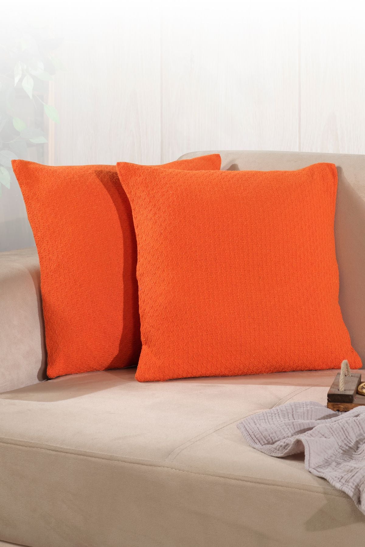 Bohem 2'li Kırlent Kılıfı Dekoratif Yastık Kılıfı 45x45 Fermuarlı Gri