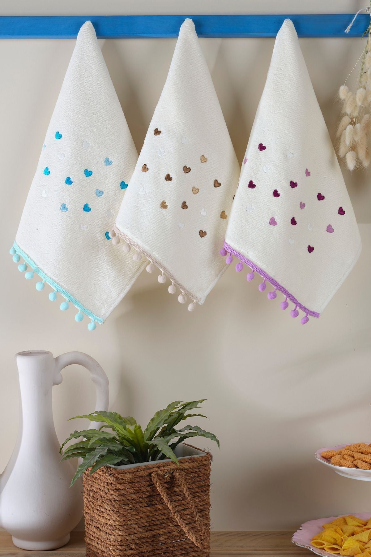 Mutfak Ve Banyo Havlusu 30x50 %100 Pamuk 3 Lü Set