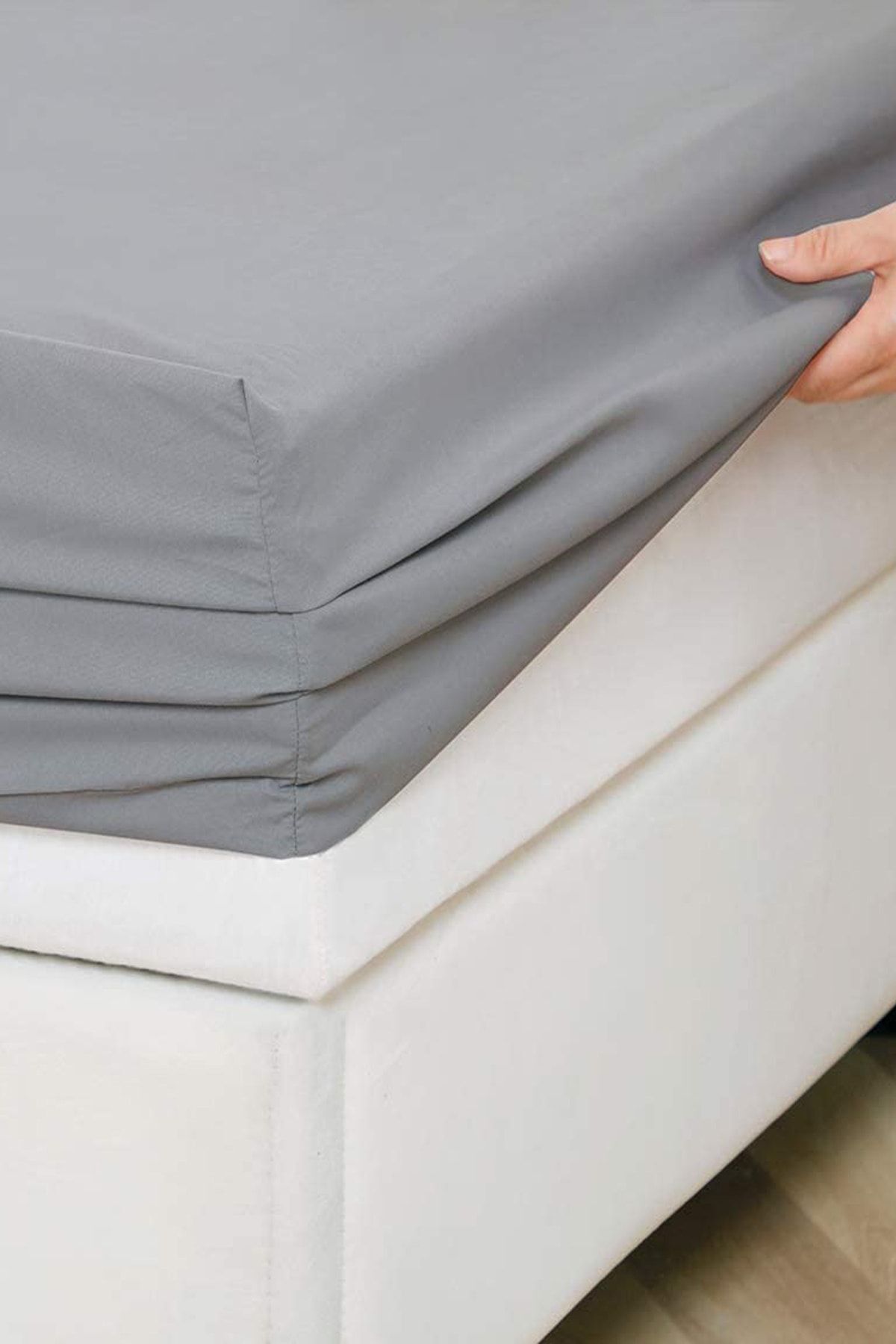 180x200 Çift Kişilik Battal Boy Lastikli Penye Çarşaf %100 Pamuk Su Yeşili