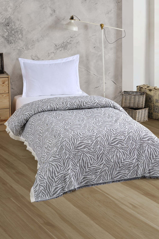 Tek Kişilik Yatak Örtüsü 160x210 Antrasit