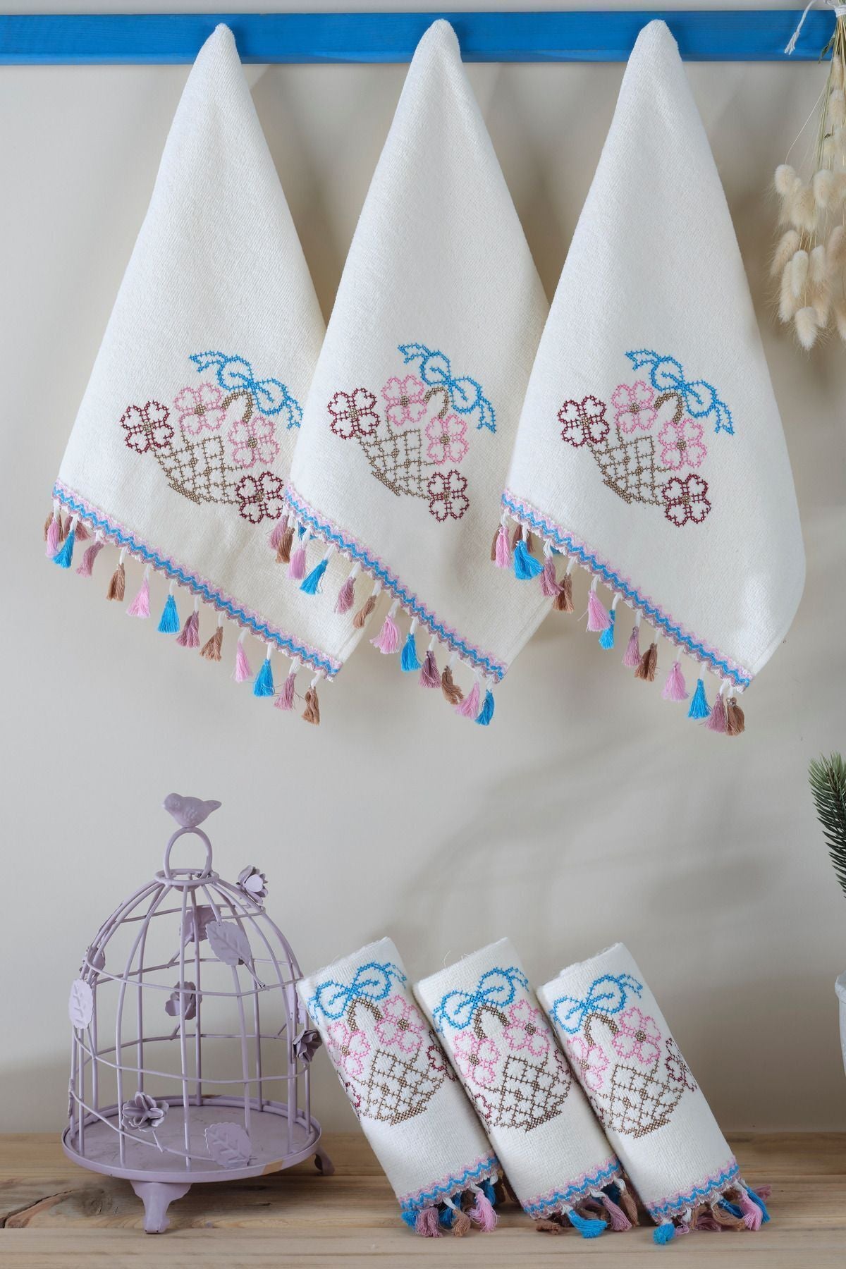 Mutfak Ve Banyo Havlusu 30x50 %100 Pamuk 6 Lı Set