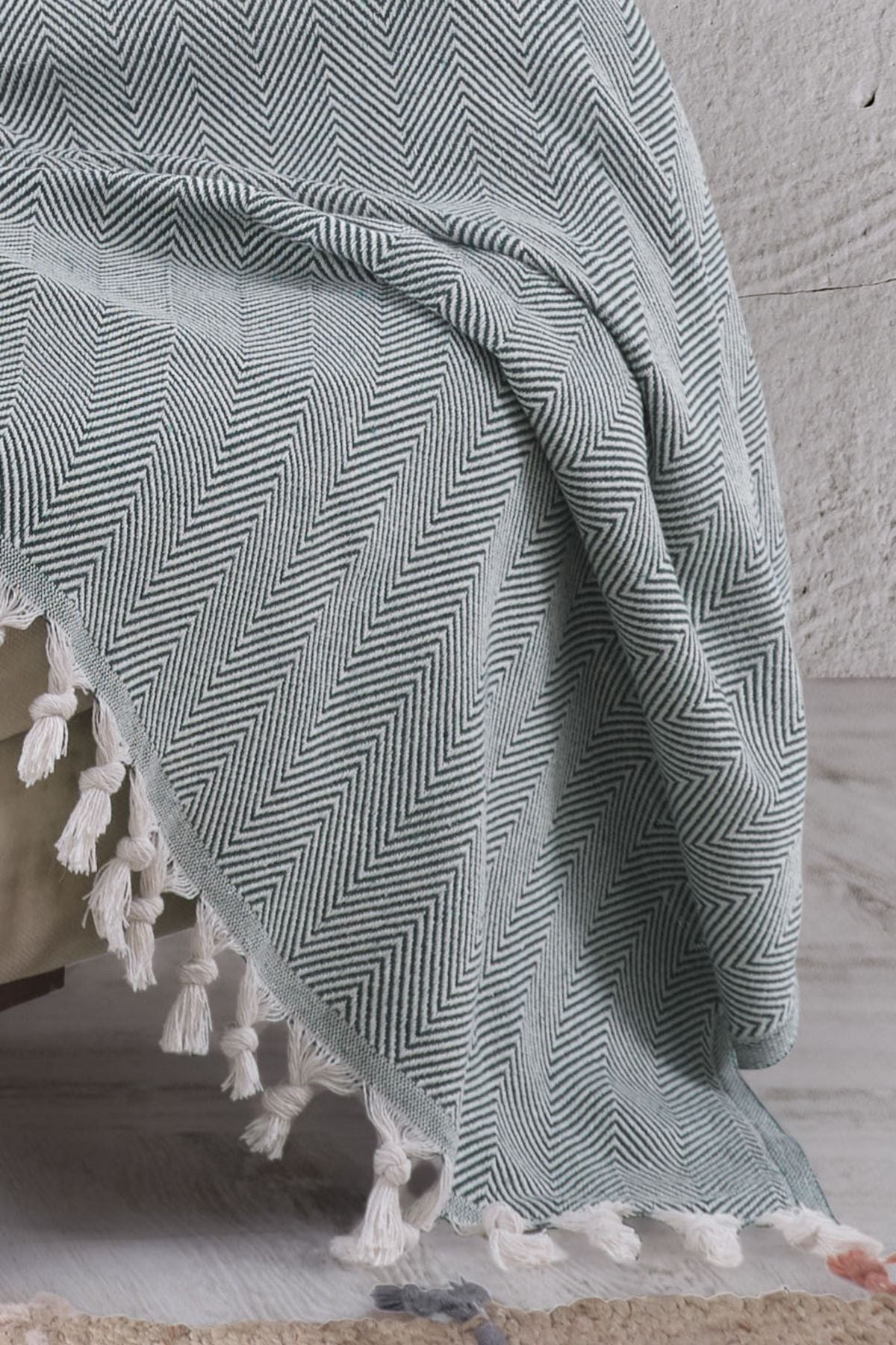 NATURAL BERJER KOLTUK ÖRTÜSÜ TEKLİ KOLTUK PETROL MAVİSİ 160x160