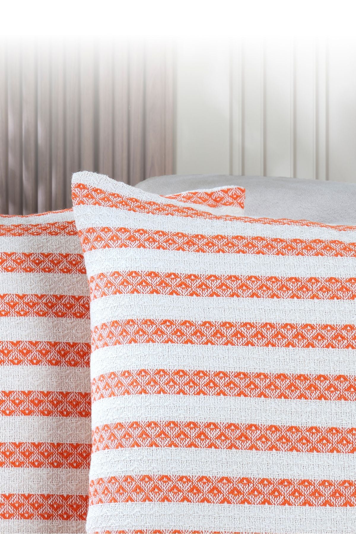 Summer 2'li Kırlent Kılıfı Dekoratif Yastık Kılıfı 45x45 Fermuarlı Yeşil