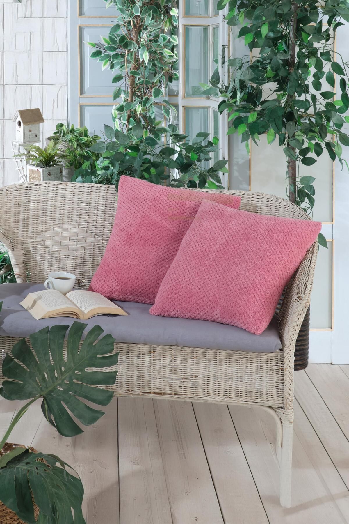 SOFTY / WELLSOFT / KIRLENT KILIFI / 45x45 / 2 Adet Ekru