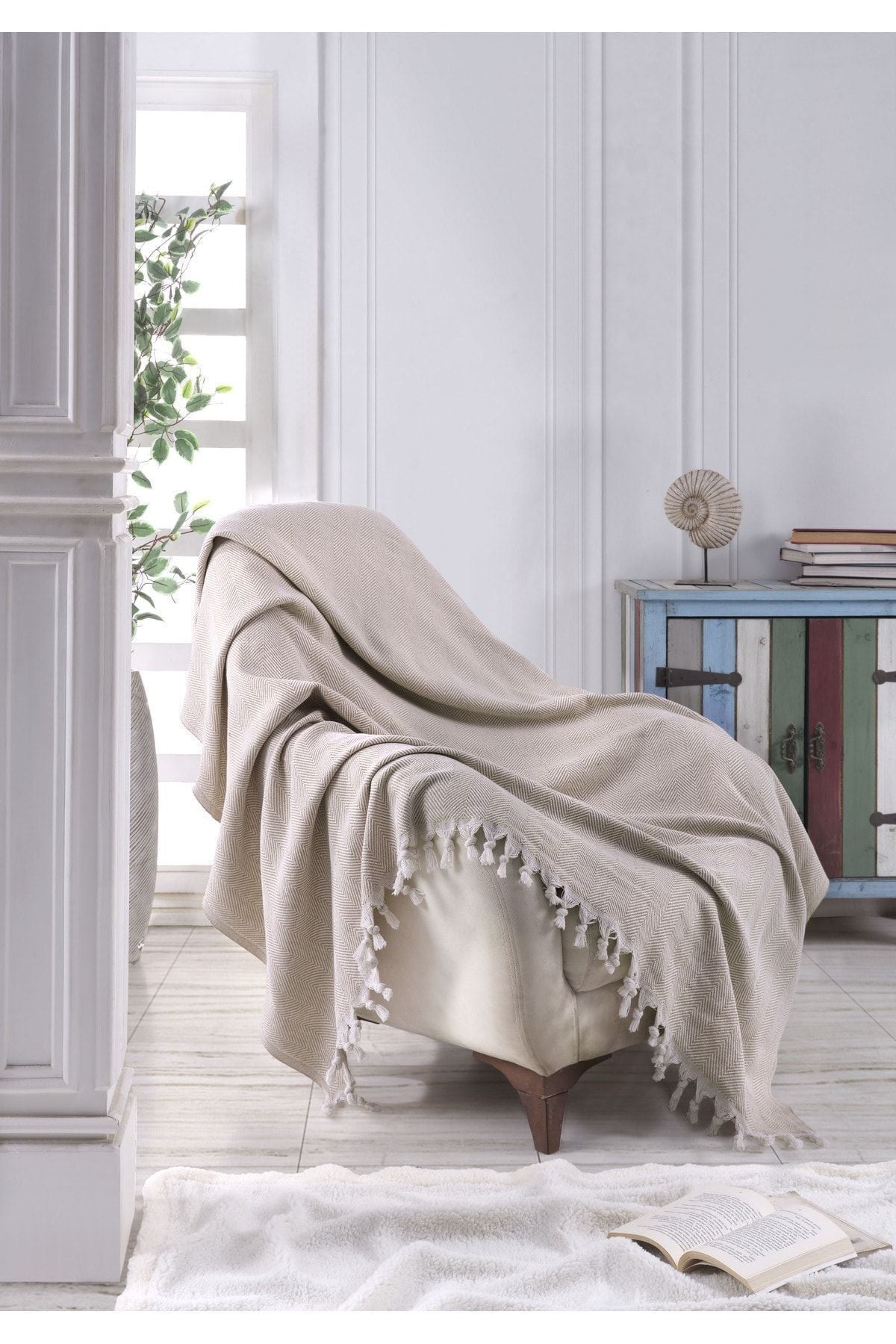 NATURAL BERJER KOLTUK ÖRTÜSÜ TEKLİ KOLTUK PETROL MAVİSİ 160x160