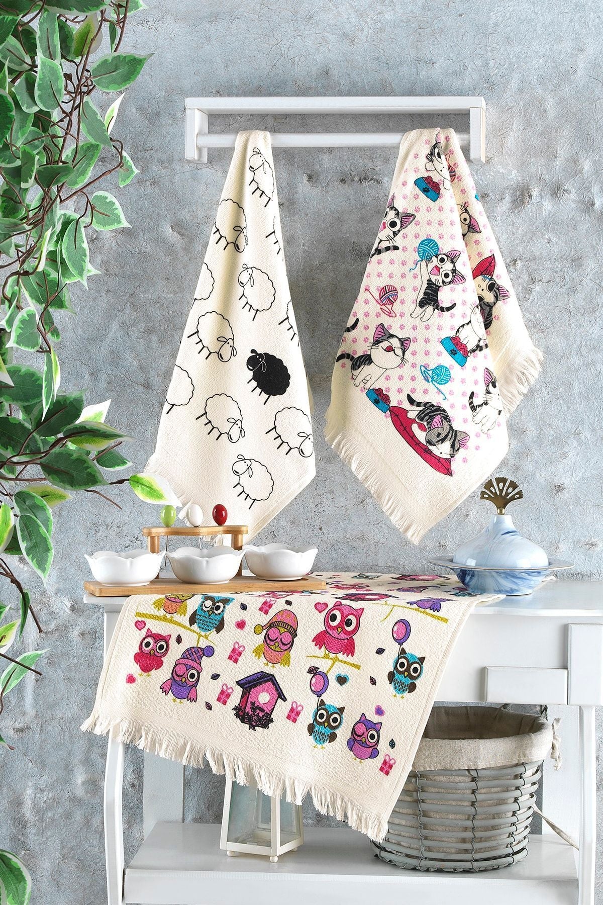 Mutfak Havlusu 40x60 %100 Pamuk 3 Lü Set