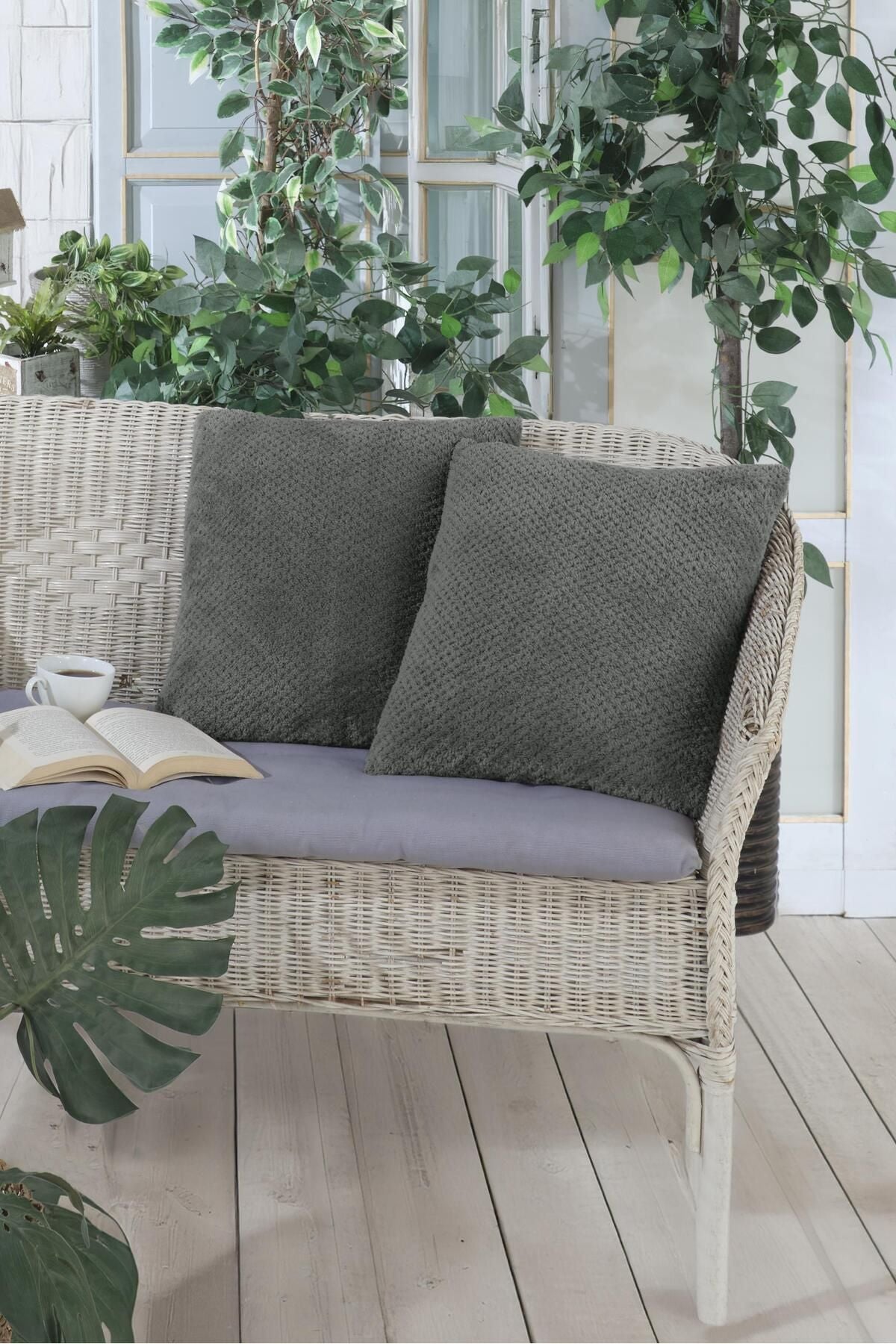 SOFTY / WELLSOFT / KIRLENT KILIFI / 45x45 / 2 Adet Ekru