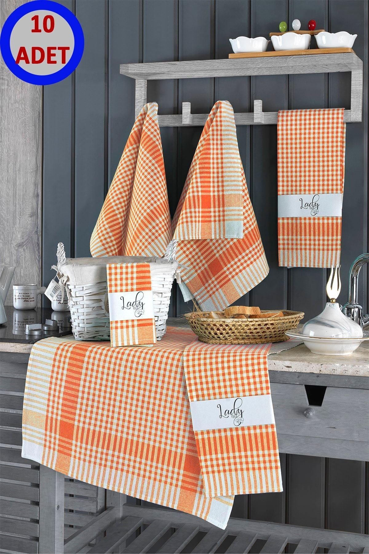 Alman Peçetesi Pötikareli 10 Adet Mavi 45x65