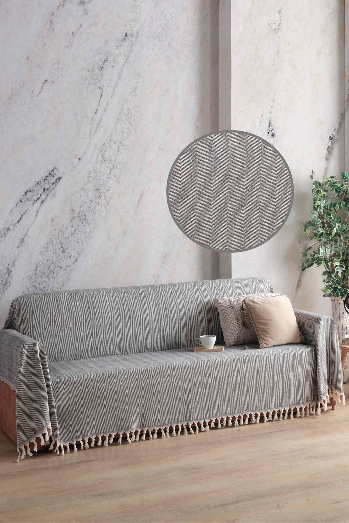 Naturel Koltuk Örtüsü Kolları Kaplayan Bordo 180x300