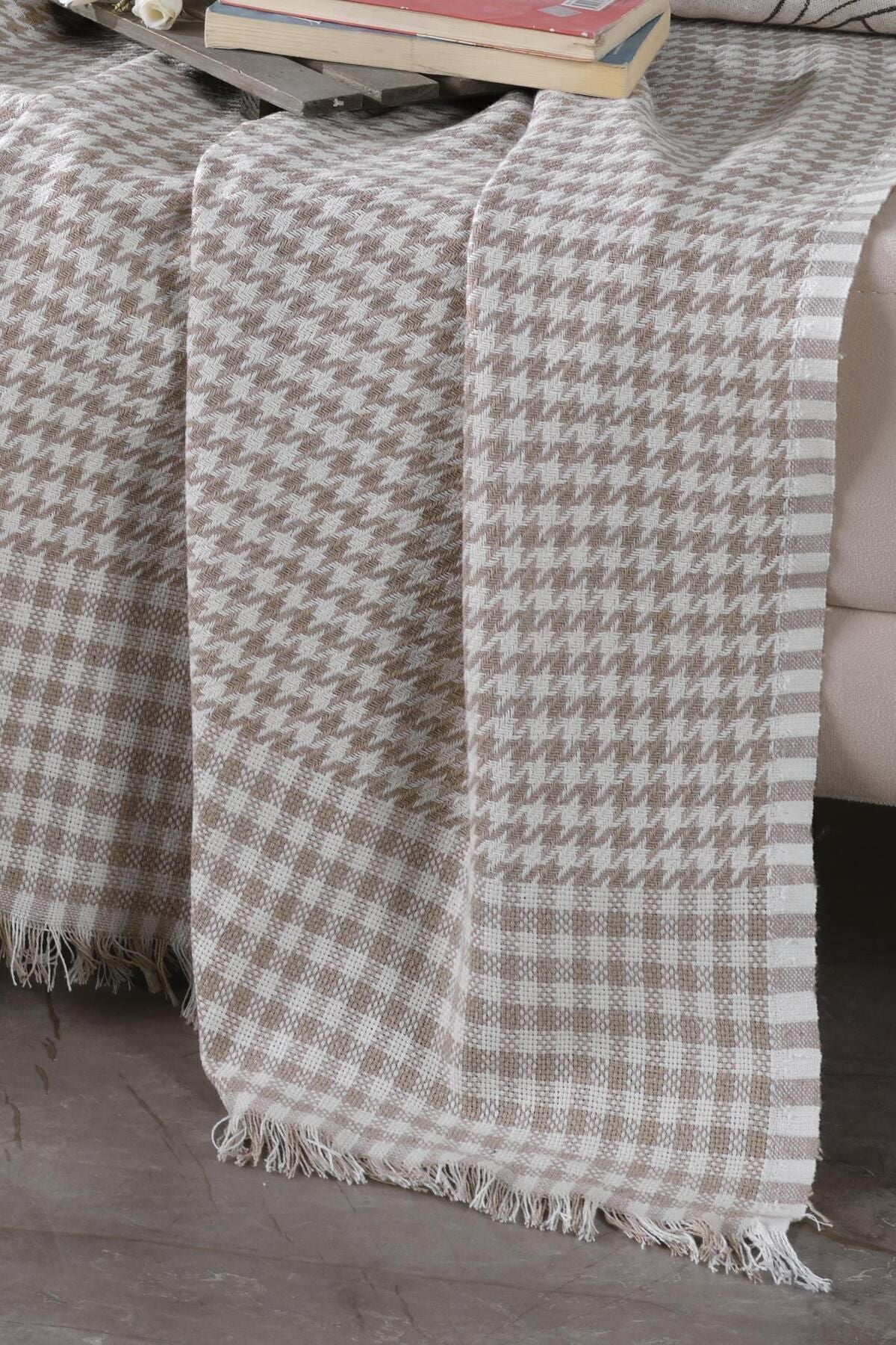 170x210 Kazayağı Antrasit Koltuk Örtüsü