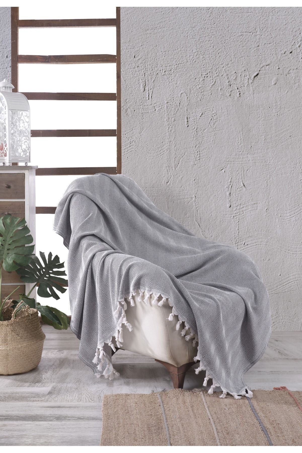 NATURAL BERJER KOLTUK ÖRTÜSÜ TEKLİ KOLTUK PETROL MAVİSİ 160x160