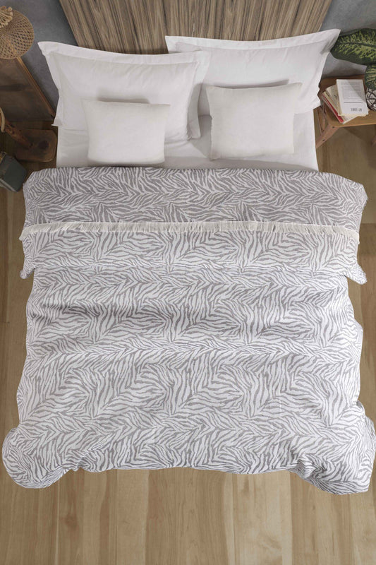 ZEBRA 210x240 ÇİFT KİŞİLİK YATAK ÖRTÜSÜ ANTRASİT