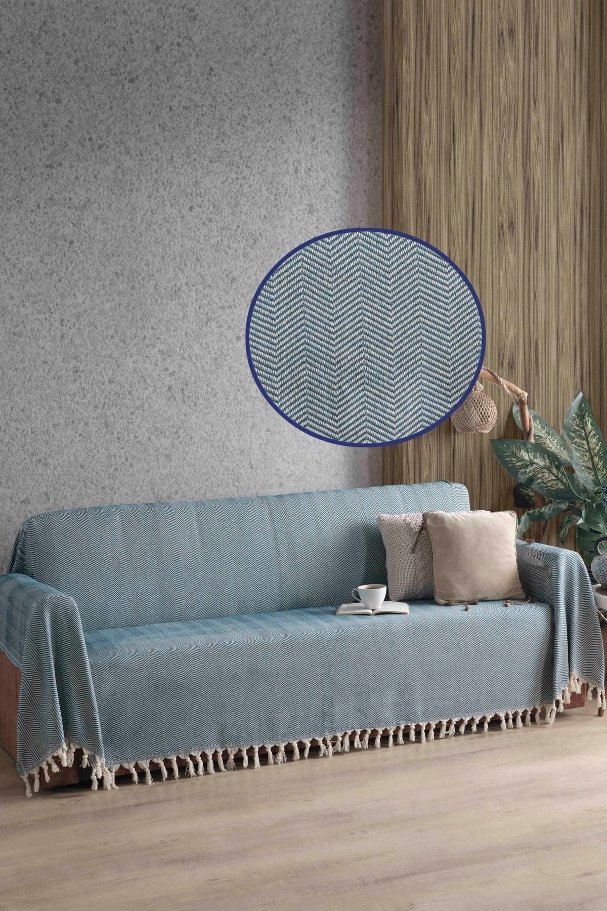 Naturel Koltuk Örtüsü Kolları Kaplayan Bordo 180x300