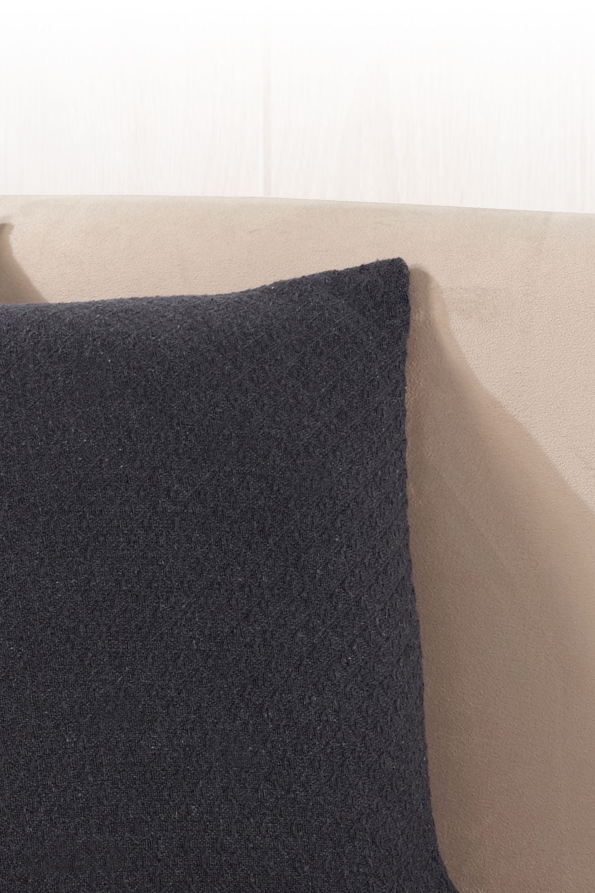 Bohem 2'li Kırlent Kılıfı Dekoratif Yastık Kılıfı 45x45 Fermuarlı Gri