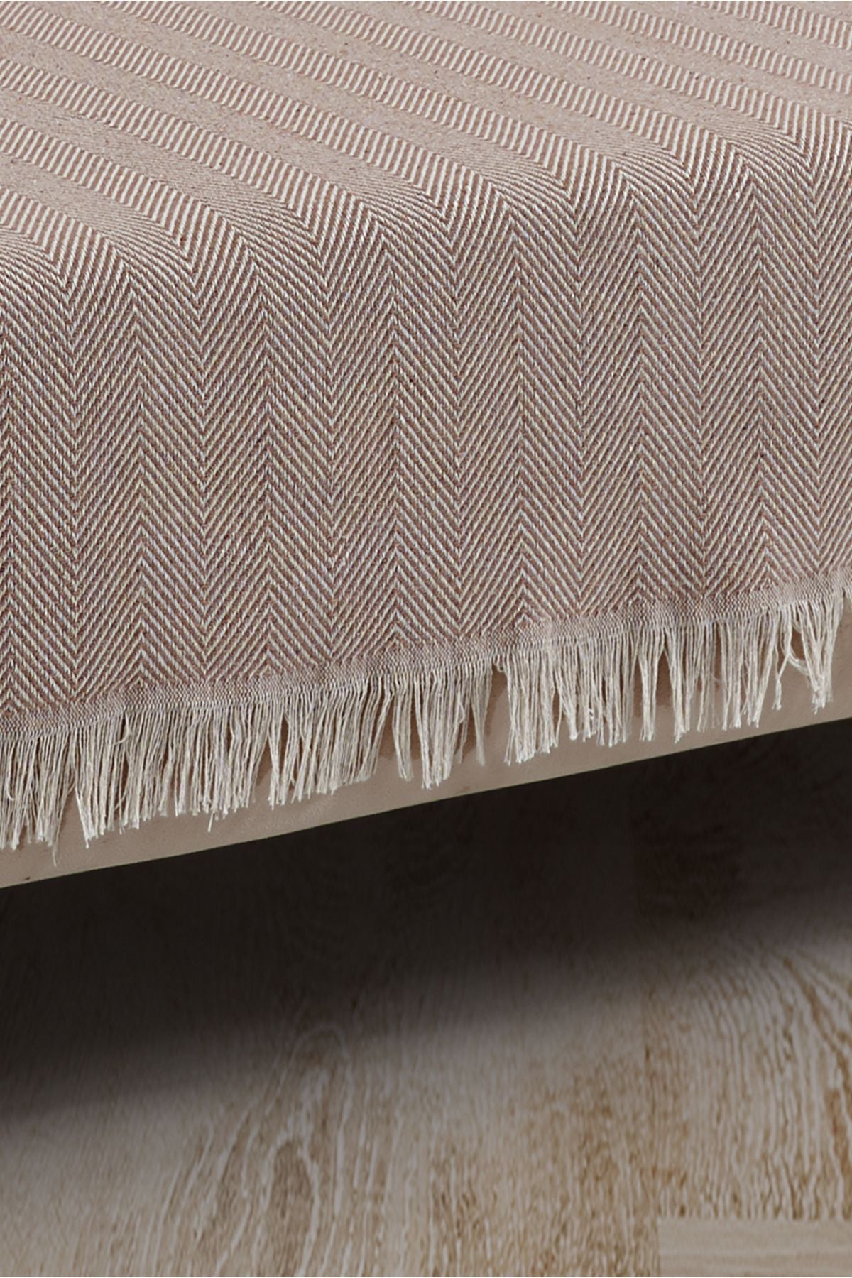 Saçaklı Koltuk Örtüsü %100 Pamuk | Koltuk Şalı 180x300 Cm Antrasit