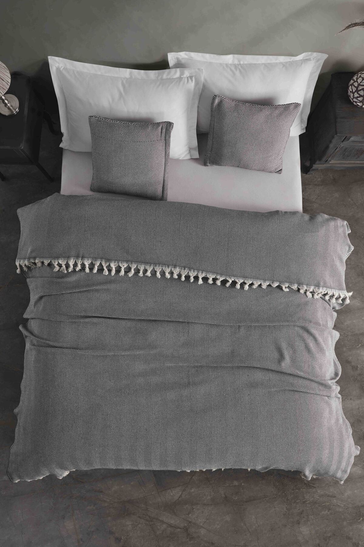 Çift Kişilik Natural Yatak Örtüsü Pike 210x240 Hardal