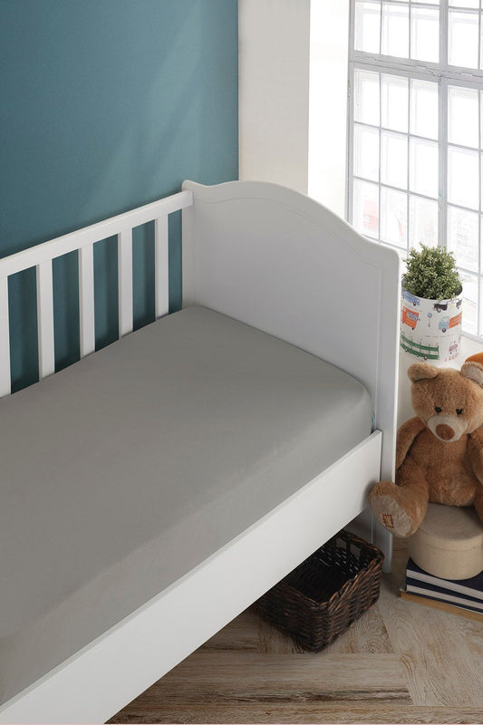 Bebek-çocuk Organik Pamuk Lastikli Penye Çarşaf 60x120 - 70x140 Uyumlu Bej