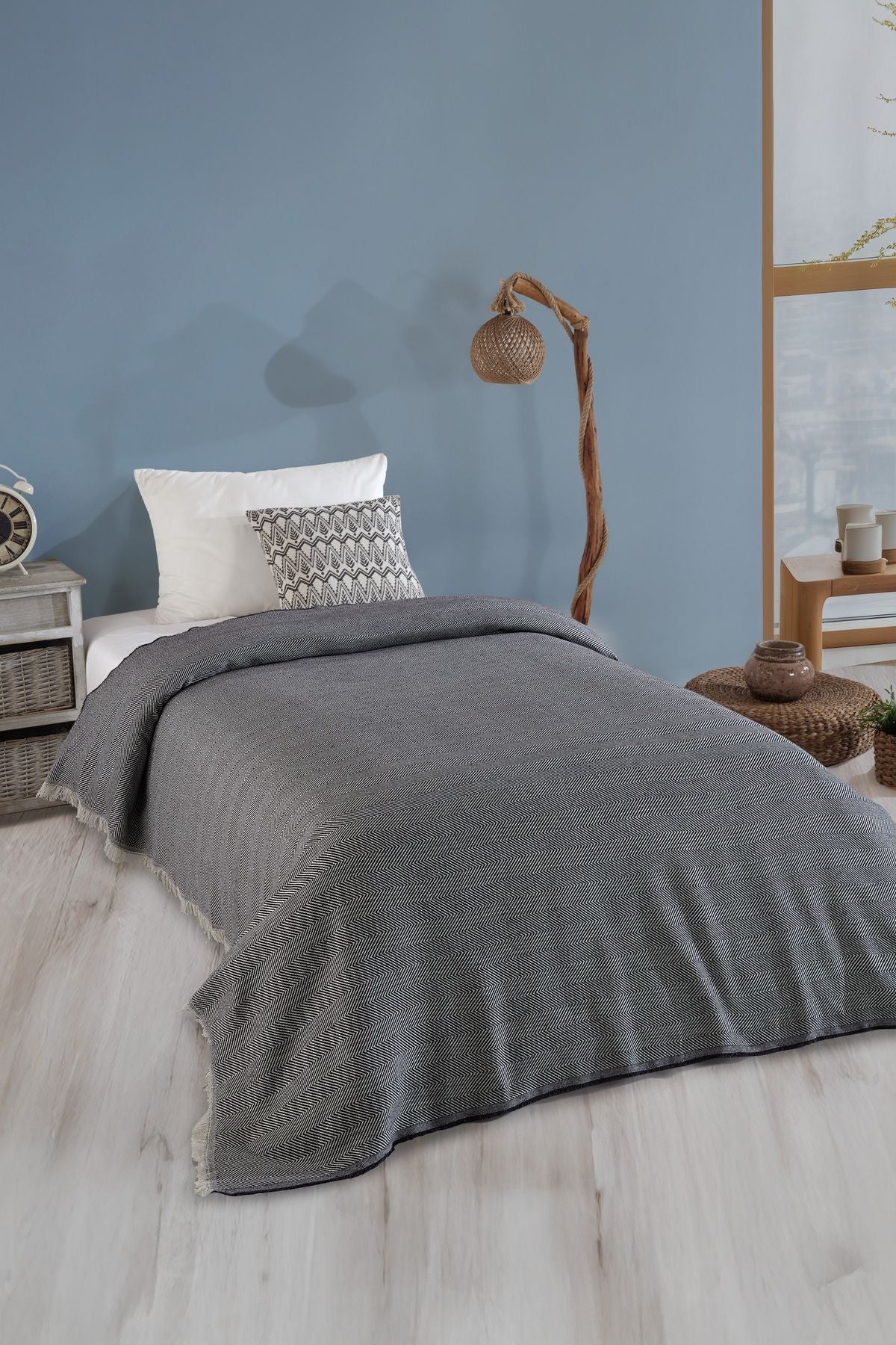 Natural Tek Kişilik Yatak Örtüsü 180x210 Cm Bordo