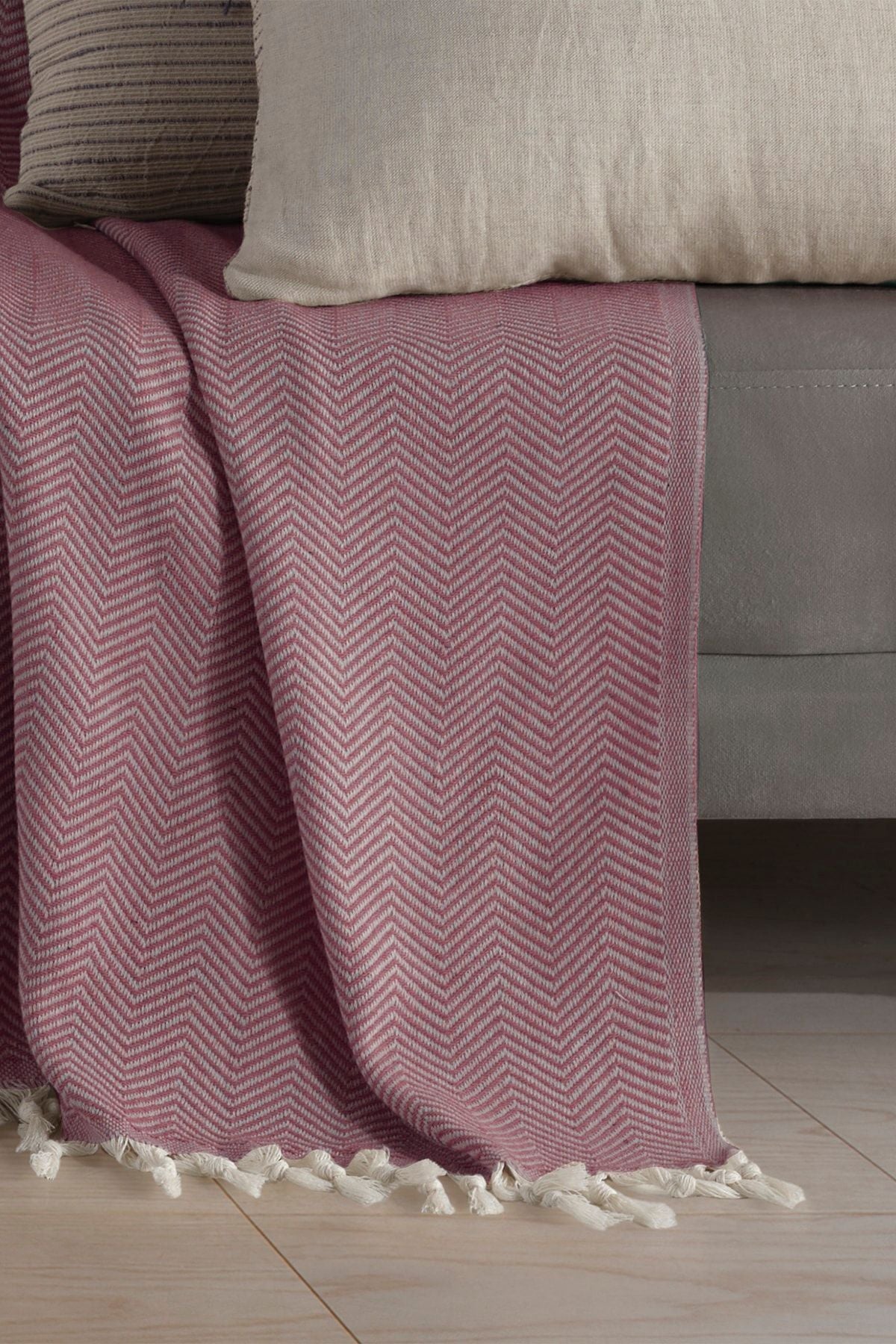 Natural Koltuk Örtüsü Koltuk Şalı 180 x 210 %100 Pamuk Hardal