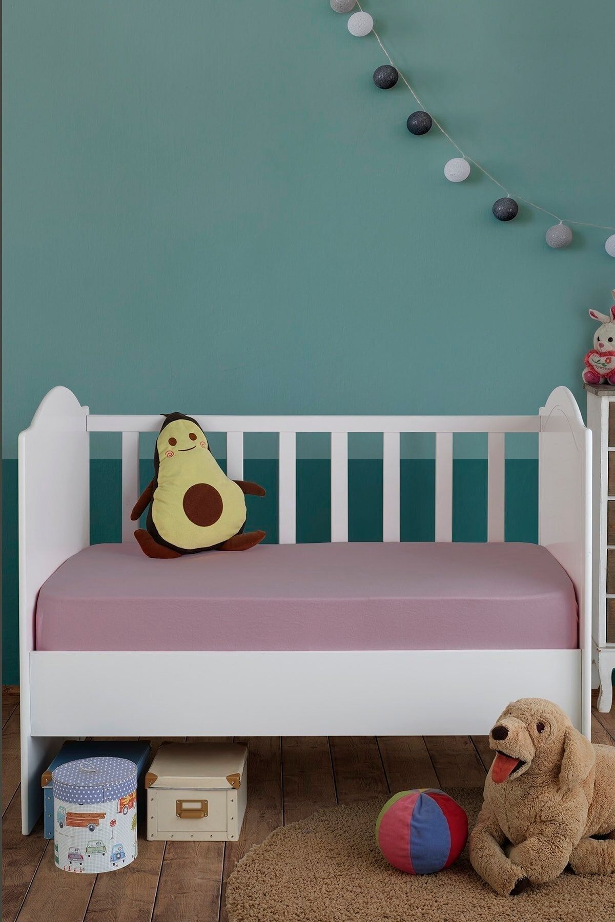 Bebek-çocuk Organik Pamuk Lastikli Penye Çarşaf 60x120 - 70x140 Uyumlu Gülkurusu