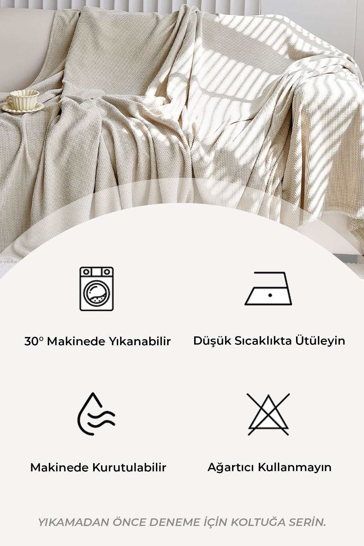 Yaren Koltuk Örtüsü 180x180 Tekli Koltuk