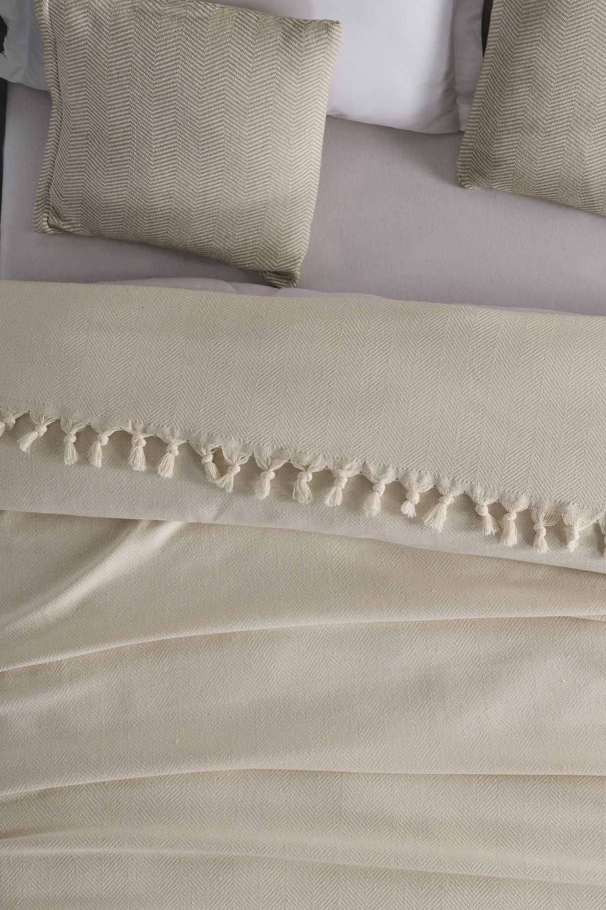 Çift Kişilik Natural Yatak Örtüsü Pike 210x240 Hardal