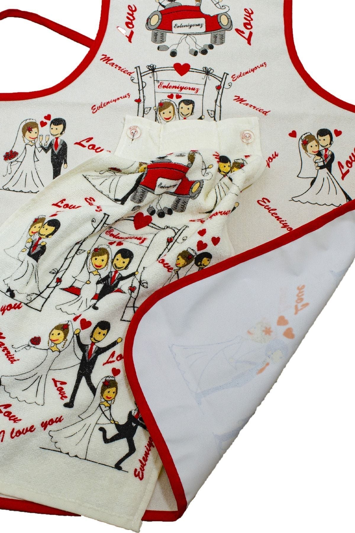 Mutfak Önlüğü Ve Mutfak Havlusu Seti Su Geçirmez