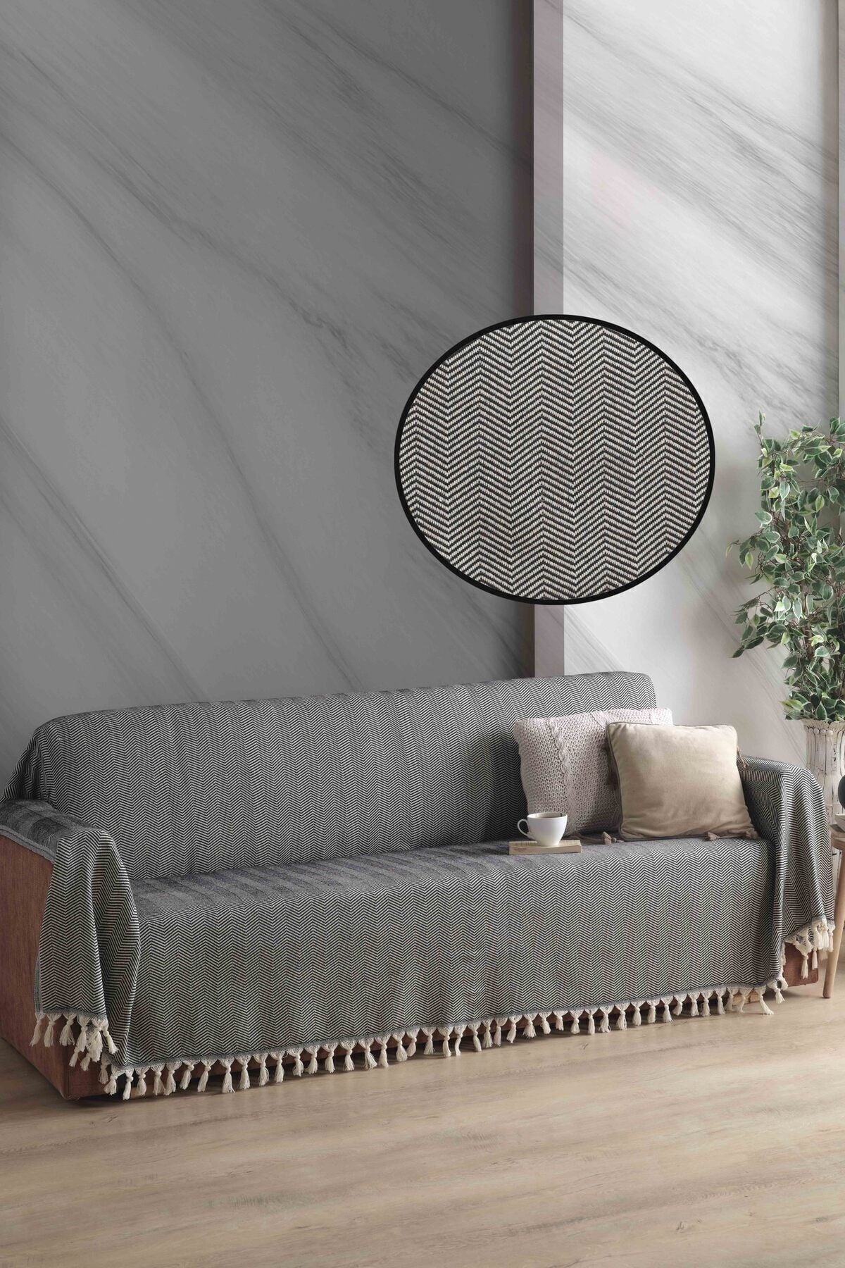 Naturel Koltuk Örtüsü Kolları Kaplayan Bordo 180x300