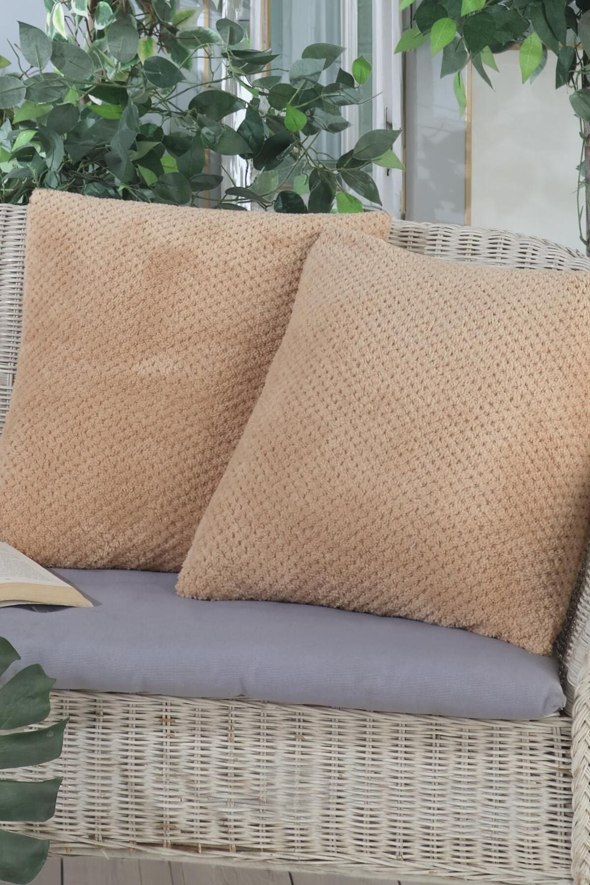 SOFTY / WELLSOFT / KIRLENT KILIFI / 45x45 / 2 Adet Ekru