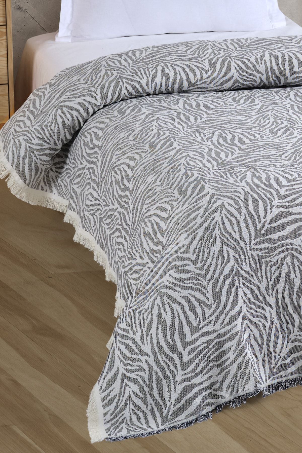 Tek Kişilik Yatak Örtüsü 160x210 Antrasit