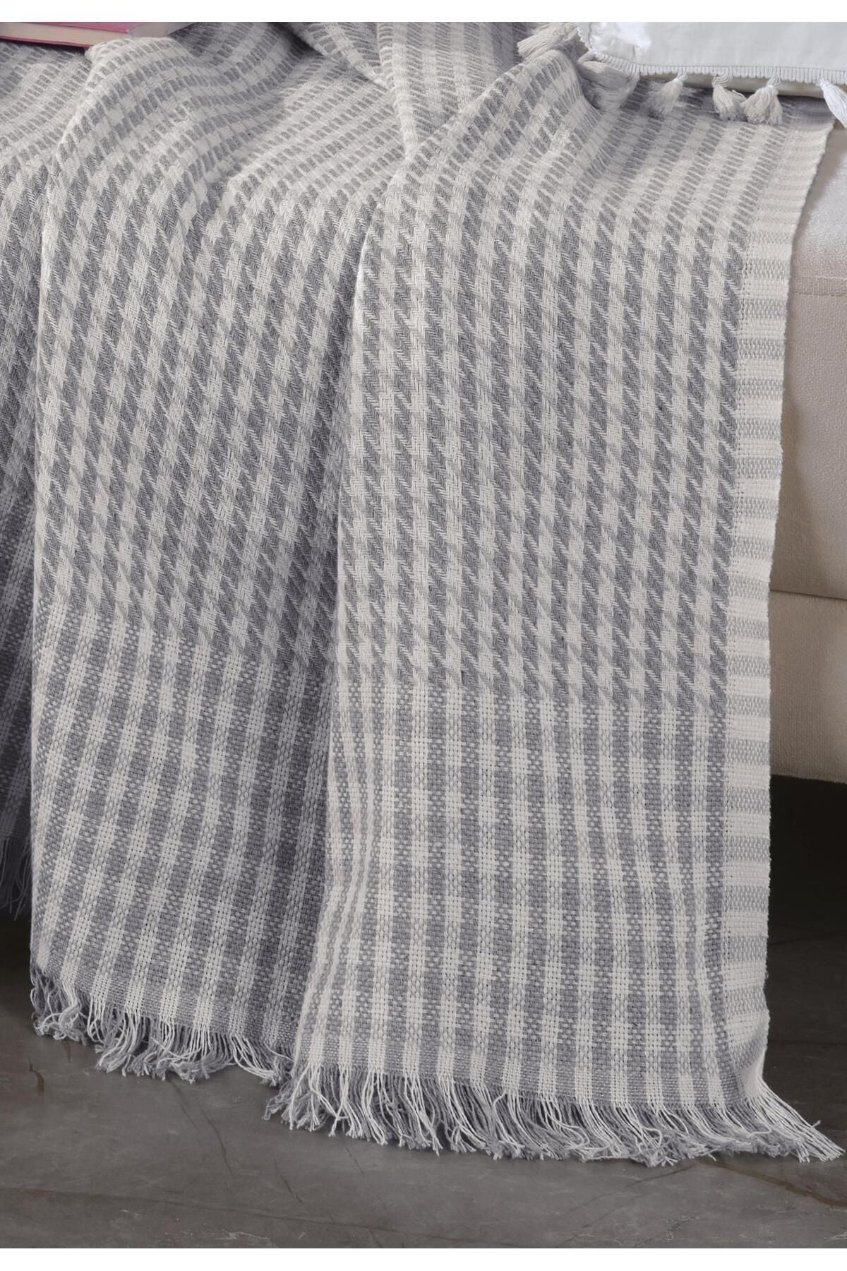 170x210 Kazayağı Antrasit Koltuk Örtüsü