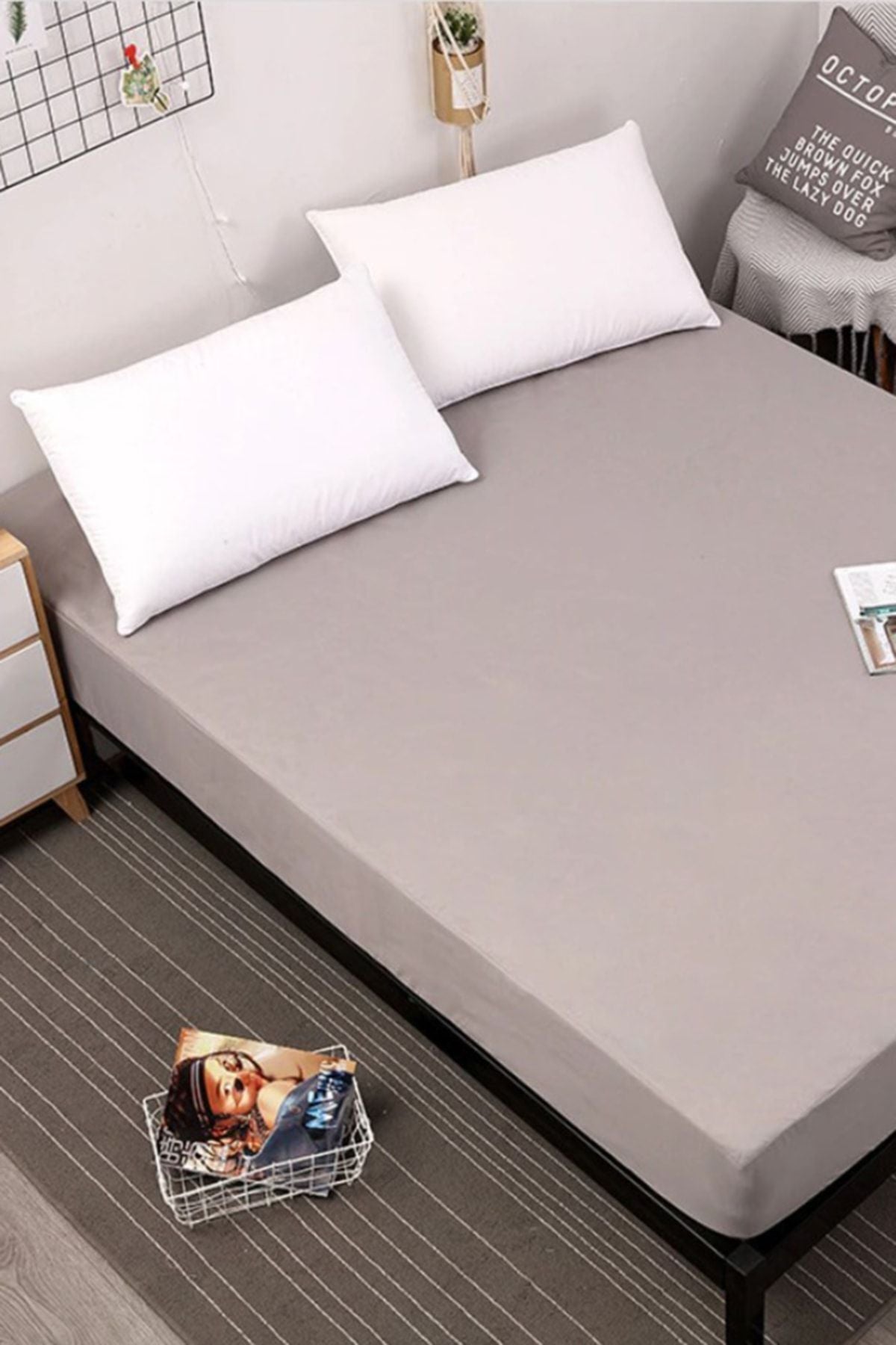 100x200 Tek Kişilik Lastikli Penye Çarşaf %100 Pamuk Turkuaz