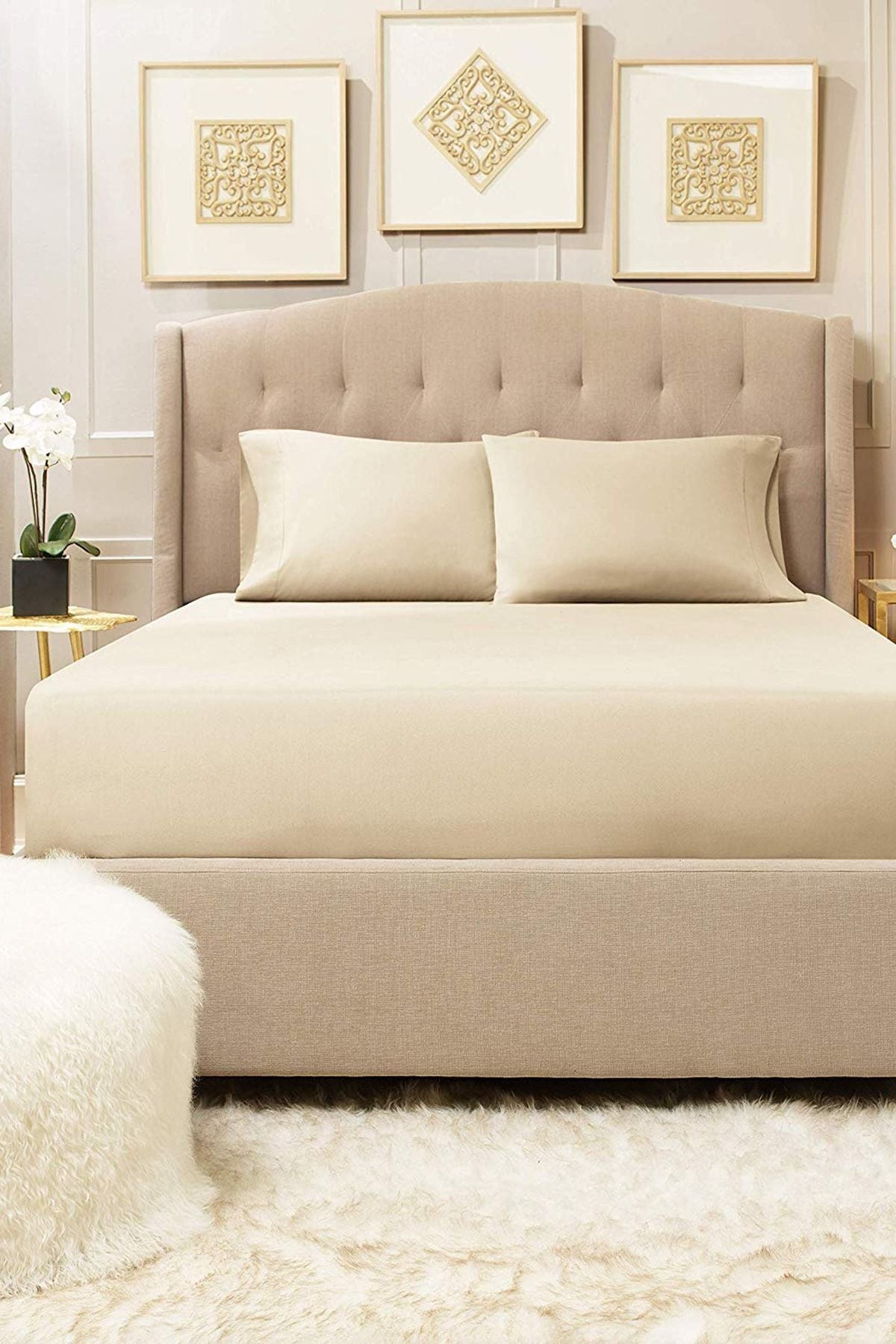 160x200 Çift Kişilik Lastikli Penye Çarşaf %100 Pamuk Capuccino