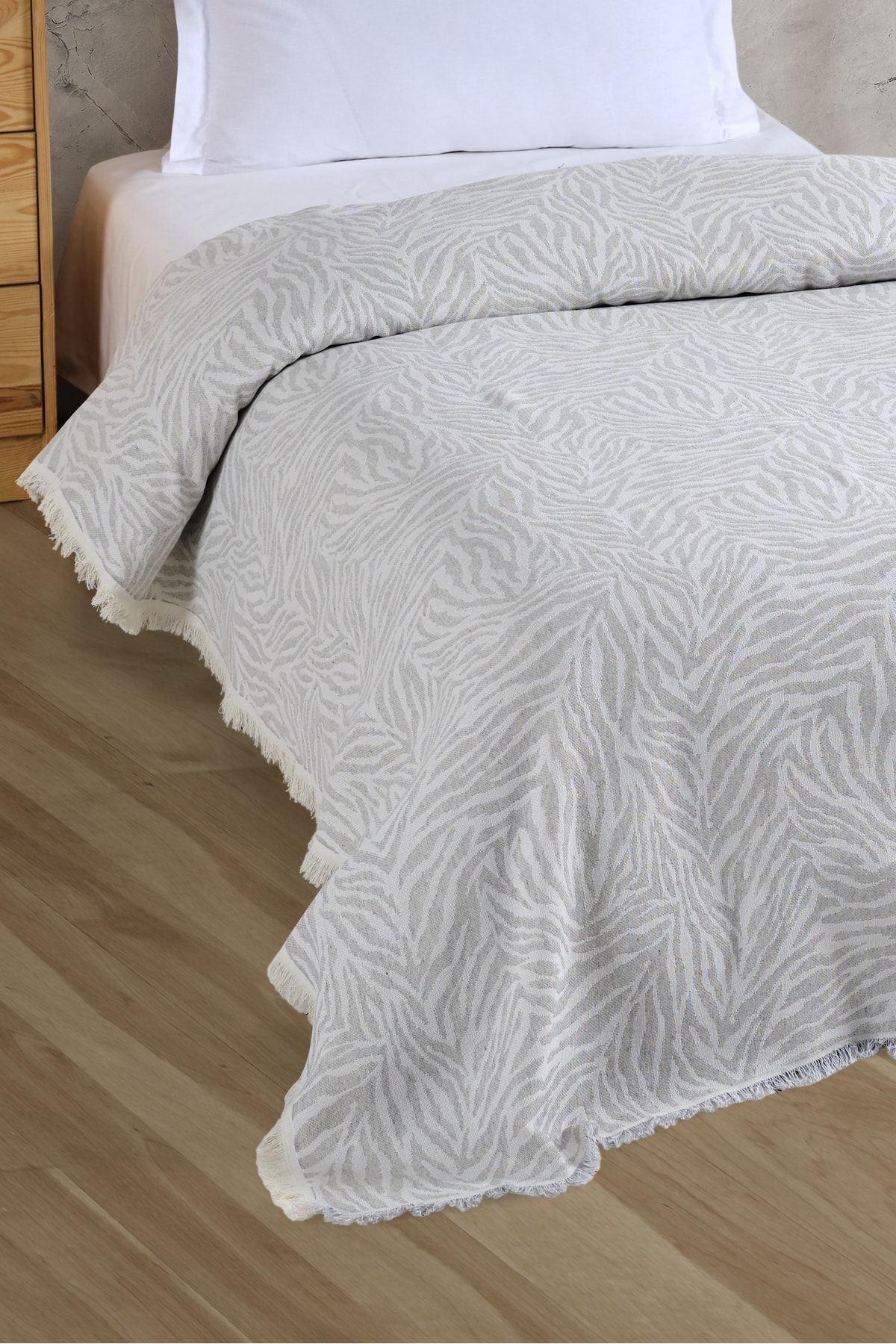 Tek Kişilik Yatak Örtüsü 160x210 Antrasit