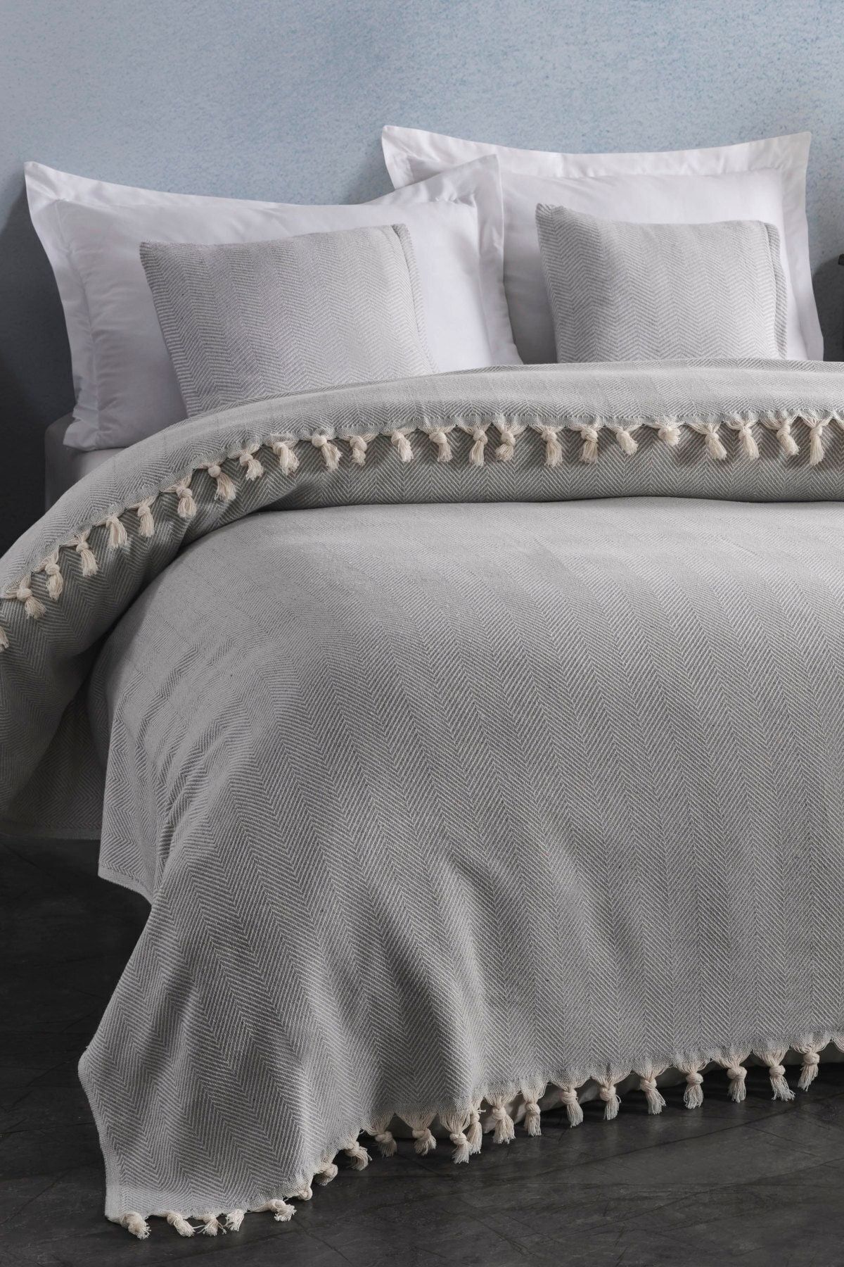 Çift Kişilik Natural Yatak Örtüsü Pike 210x240 Hardal