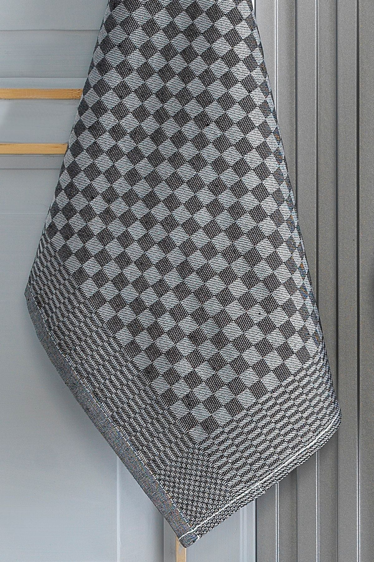 5 Li Kırmızı Mutfak Peçetesi Dama Desenli Pamuklu