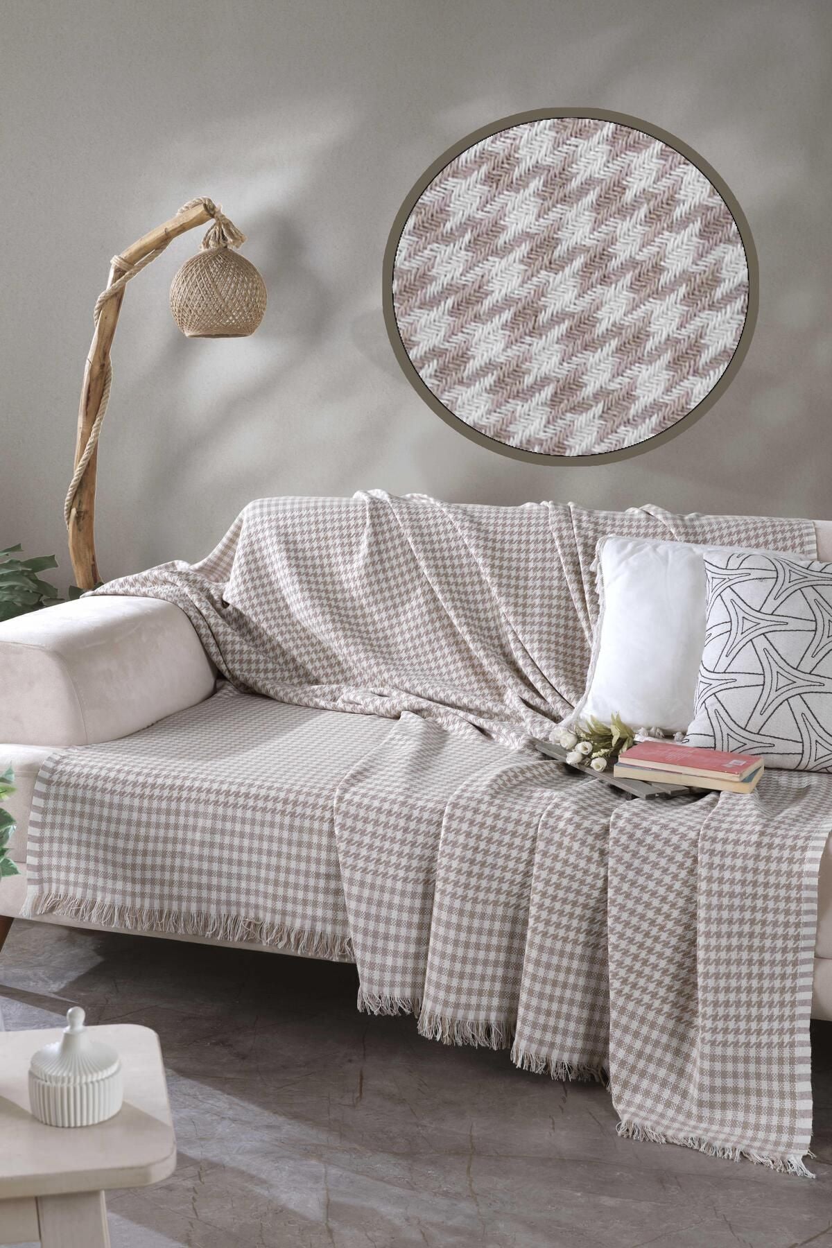 170x210 Kazayağı Antrasit Koltuk Örtüsü