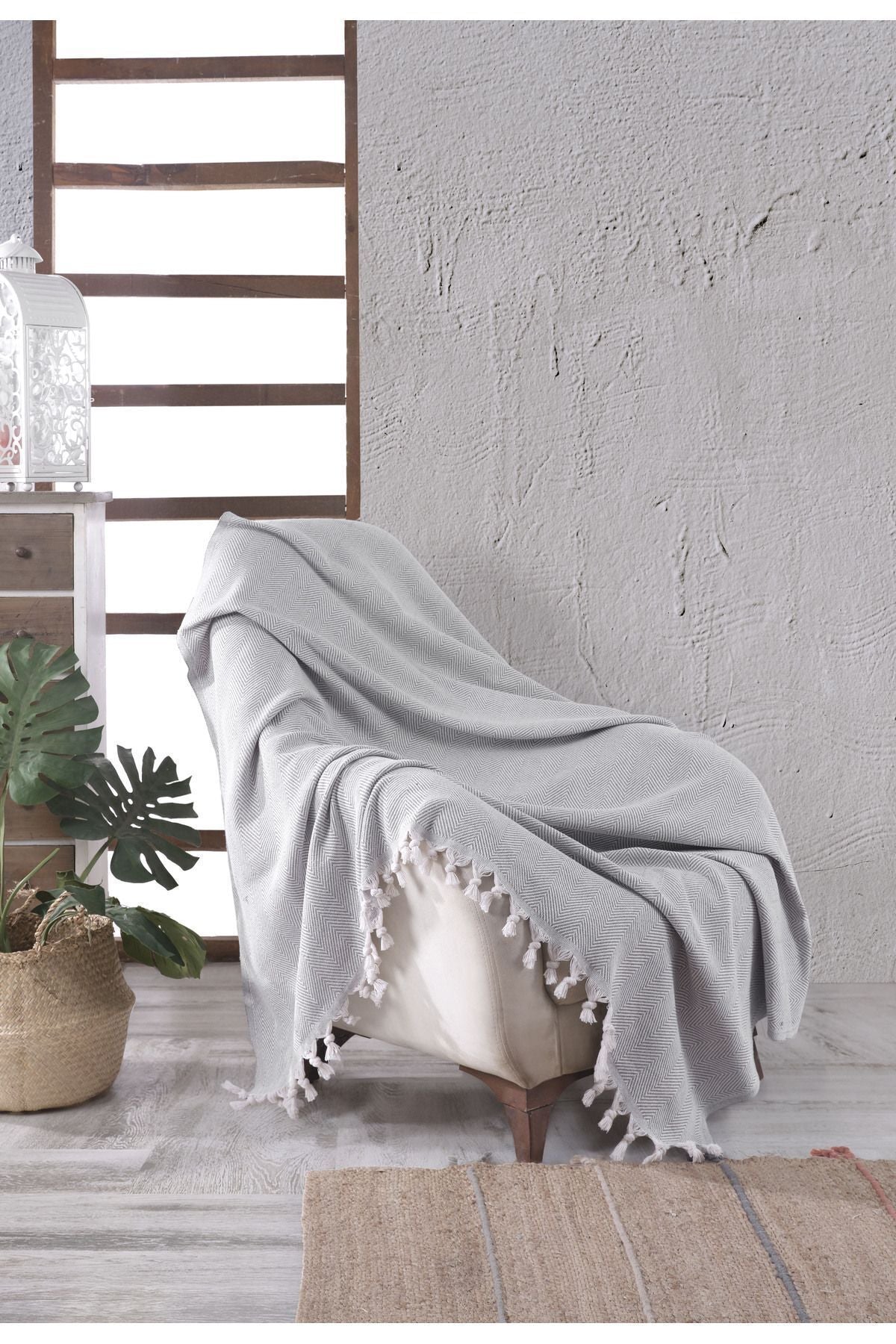 NATURAL BERJER KOLTUK ÖRTÜSÜ TEKLİ KOLTUK PETROL MAVİSİ 160x160