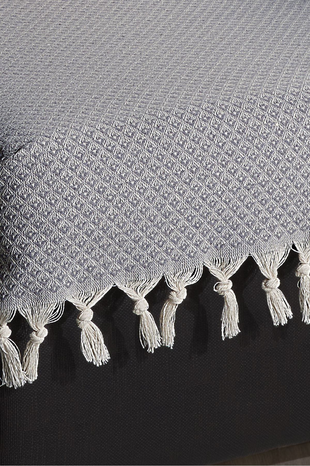 Oturma Yerini Kapatan Saçaklı Koltuk Örtüsü %100 Pamuk | Berjer Örtüsü Koltuk Şalı 70x95 Cm Yeşil