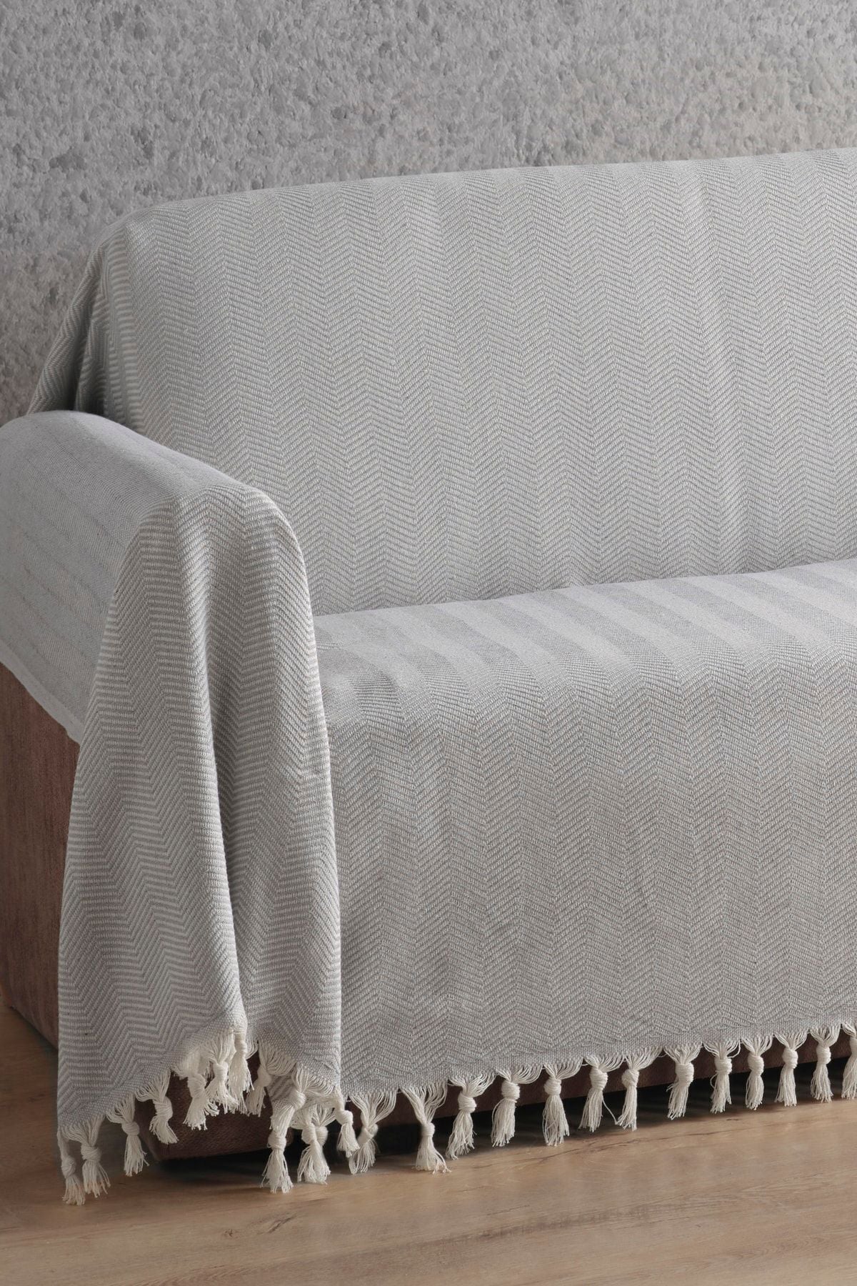 Naturel Koltuk Örtüsü Kolları Kaplayan Bordo 180x300