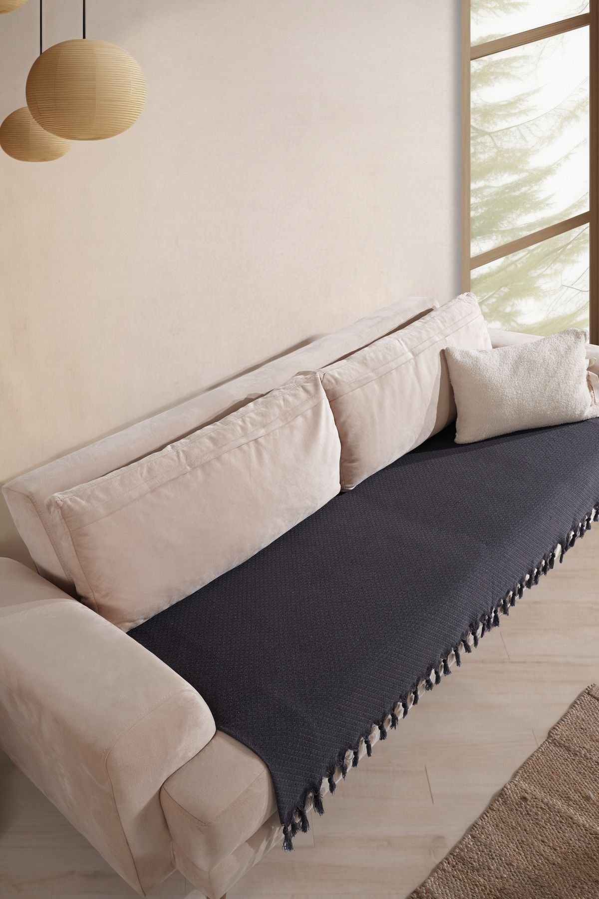 115x200 Oturma Yerini Kaplayan Koltuk Örtüsü | Kaymaz, Şık Ve Yıkanabilir Tasarım Antrasit