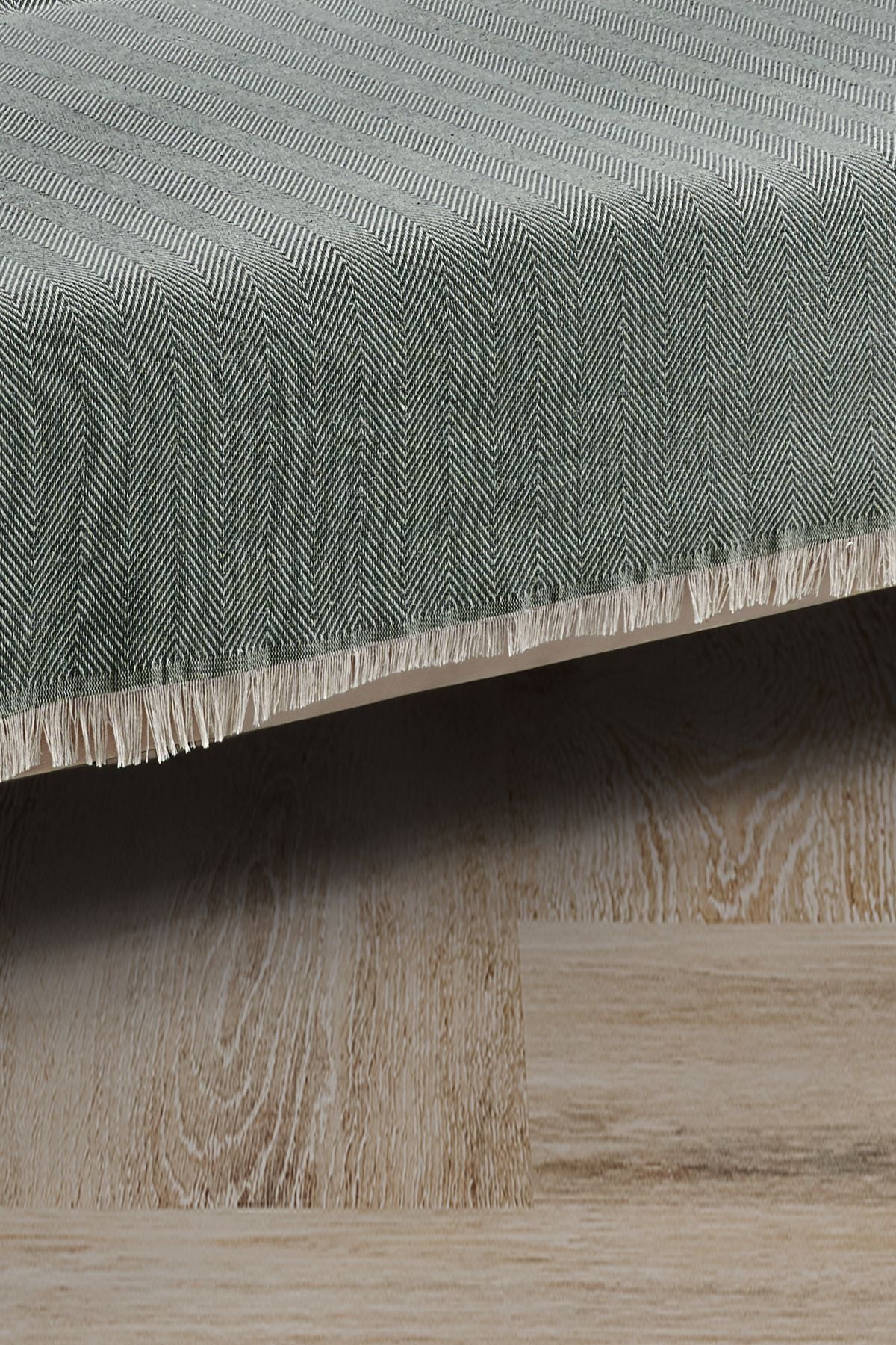 Saçaklı Koltuk Örtüsü %100 Pamuk | Koltuk Şalı 180x300 Cm Antrasit