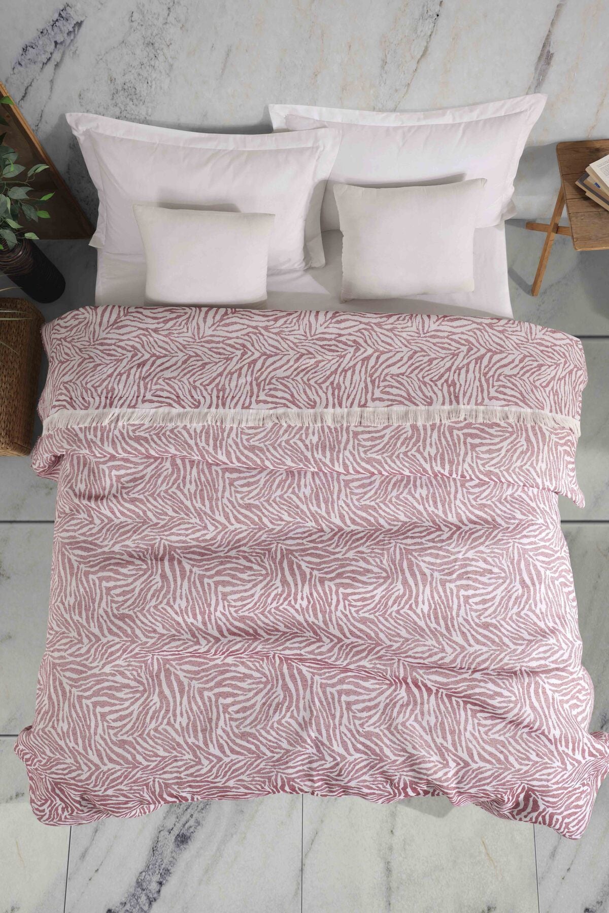 ZEBRA 210x240 ÇİFT KİŞİLİK YATAK ÖRTÜSÜ ANTRASİT