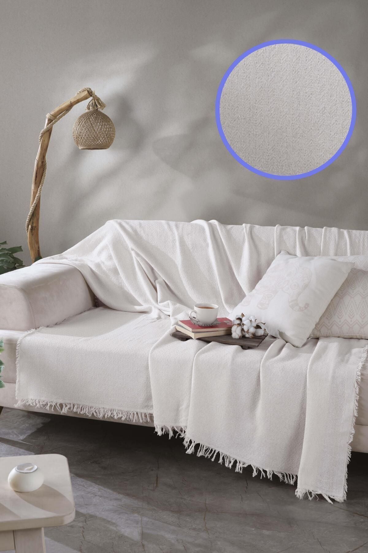 170x210 Zikzak Siyah Koltuk Örtüsü Siyah